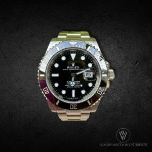 close up of pre owned luxury watch Rolex Submariner 2022